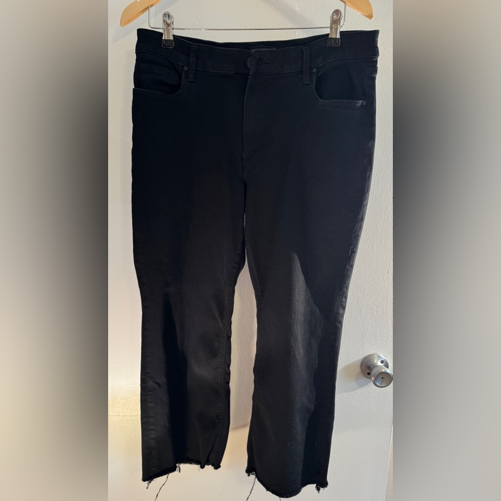 Kut from the Kloth Black Flare & Frayed Hem Jeans so 14 - Picture 4 of 14